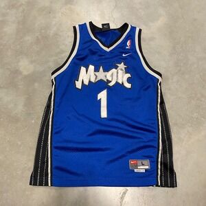 Mens Nike Orlando Magic Tracy McGrady 1 Jersey Blue NBA Mesh Swingman Large